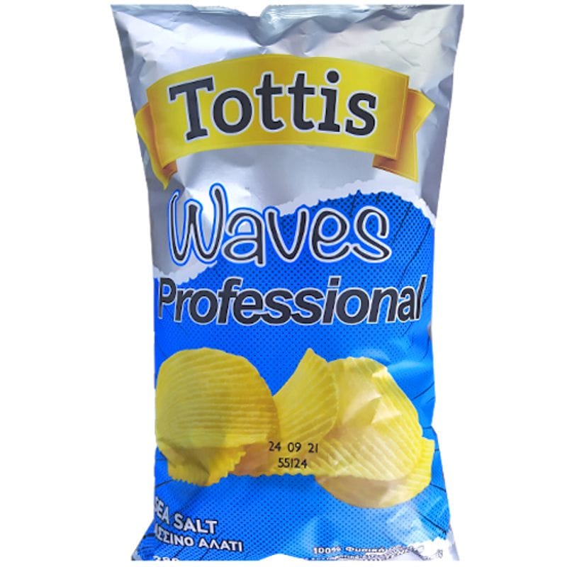 Chips Αλάτι 280gr TOTTIS WAVES PRO 15τμχ/κιβ