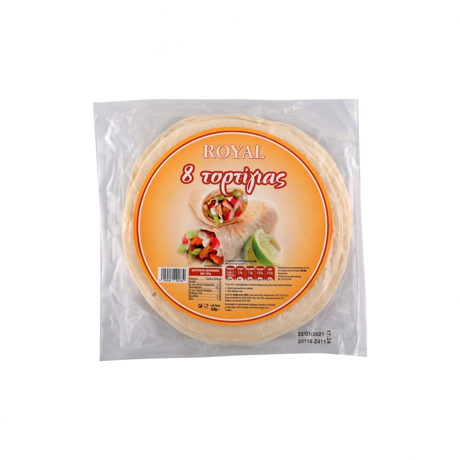 Τορτίγια Σταρένια 20cm ROYAL 8τμχ/σακ.