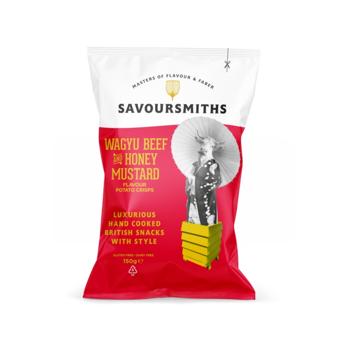 Πατατάκια Μοσχάρι Wagyu & Μουστάρδα–Μέλι 150gr SAVOURSMITHS 